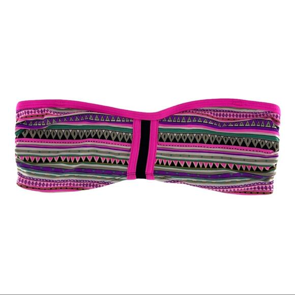 Forever 21 Women's Strapless Aztec Cut Out Bandeau Bikini Top Size Small S - Picture 2 of 7